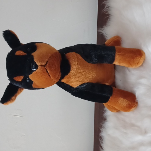 Rottweiler plush stuffed dog puppy removeable Protect Life Jacket not used - Picture 2 of 13